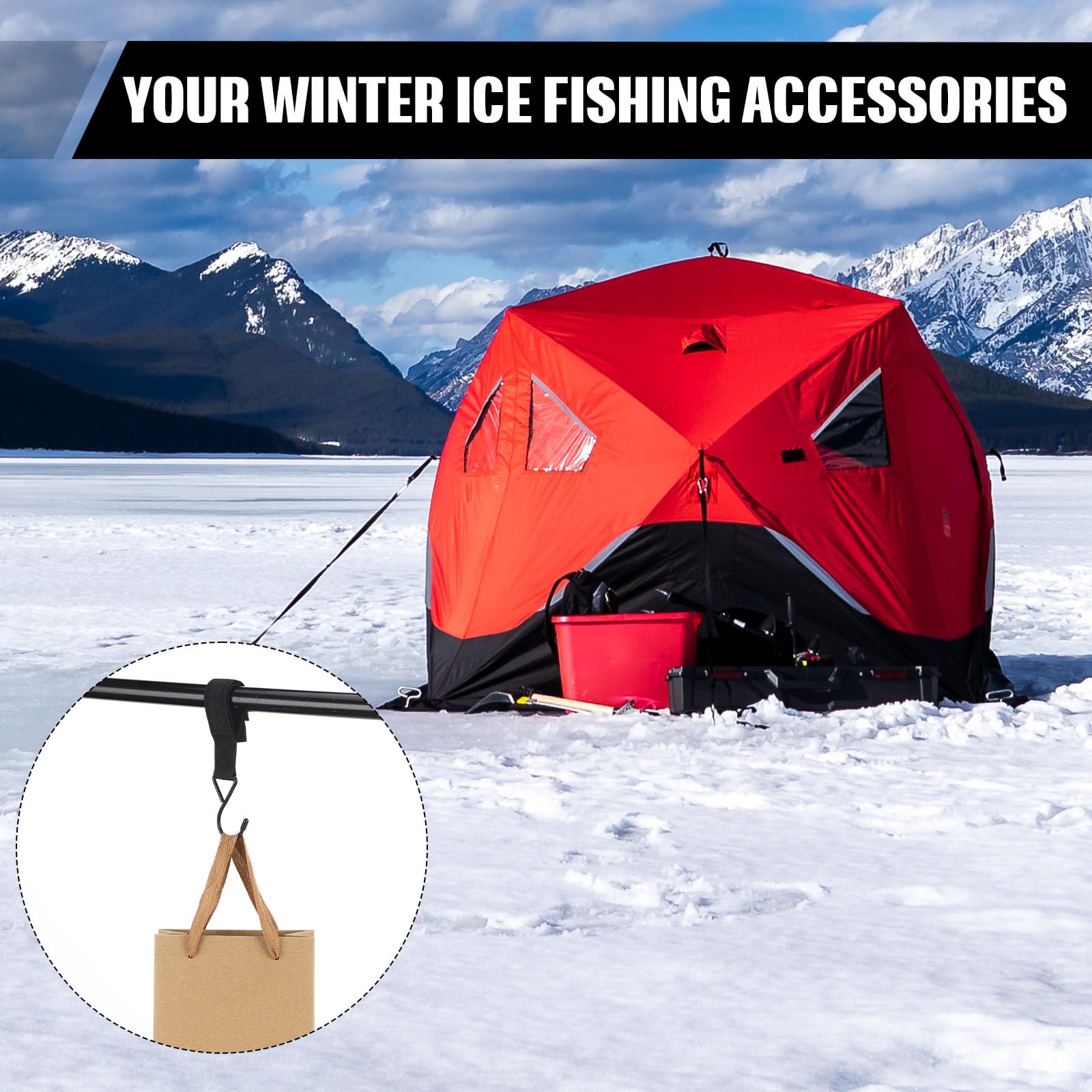 Ice Shanty Glacier Ice House Accessories Syhood 20 Pcs Ice Fishing