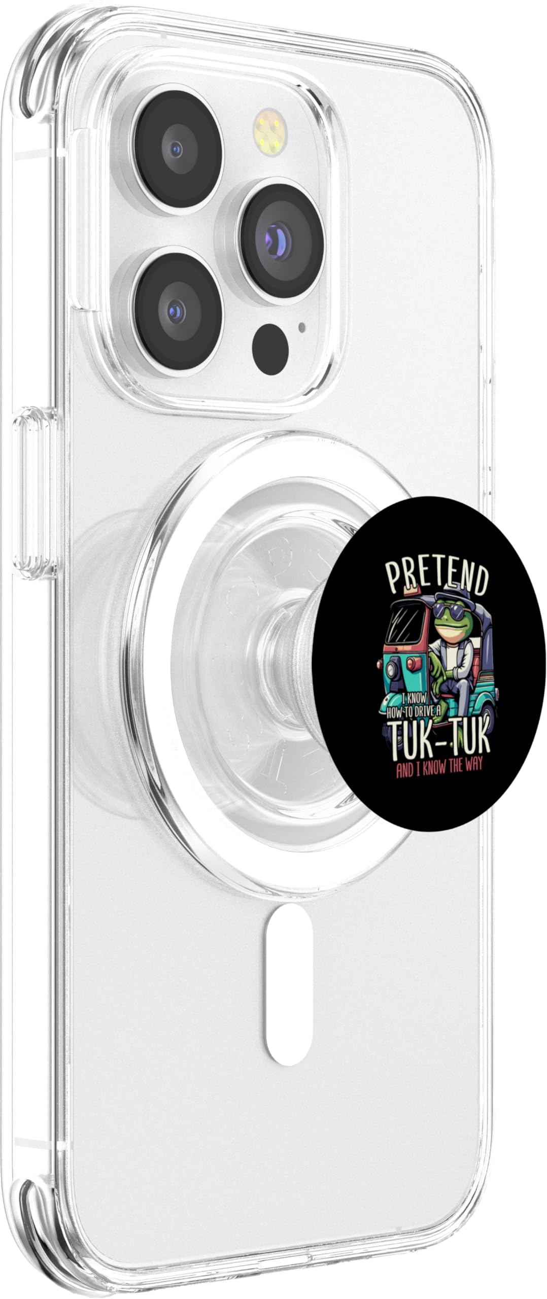 Tuktuk Frog Tuk-Tuk PopSockets PopGrip for MagSafe, Clear - Image 4