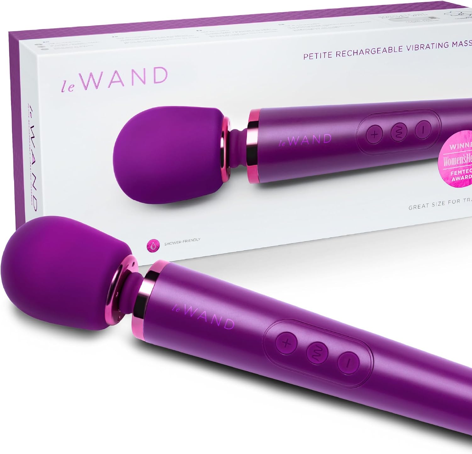 Le Wand Petite Vibrating Massager - Compact, Powerful, Body-Safe Silicone Wand with 10 Intensities, USB Rechargeable & Travel-Ready, Award-Winning Design