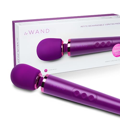 Le Wand Petite Vibrating Massager - Compact, Powerful, Sex Toys (Cherry) | Silicone Wand with 10 Intensities, USB Rechargeable & Travel-Ready, Award-Winning Design - Cherry
