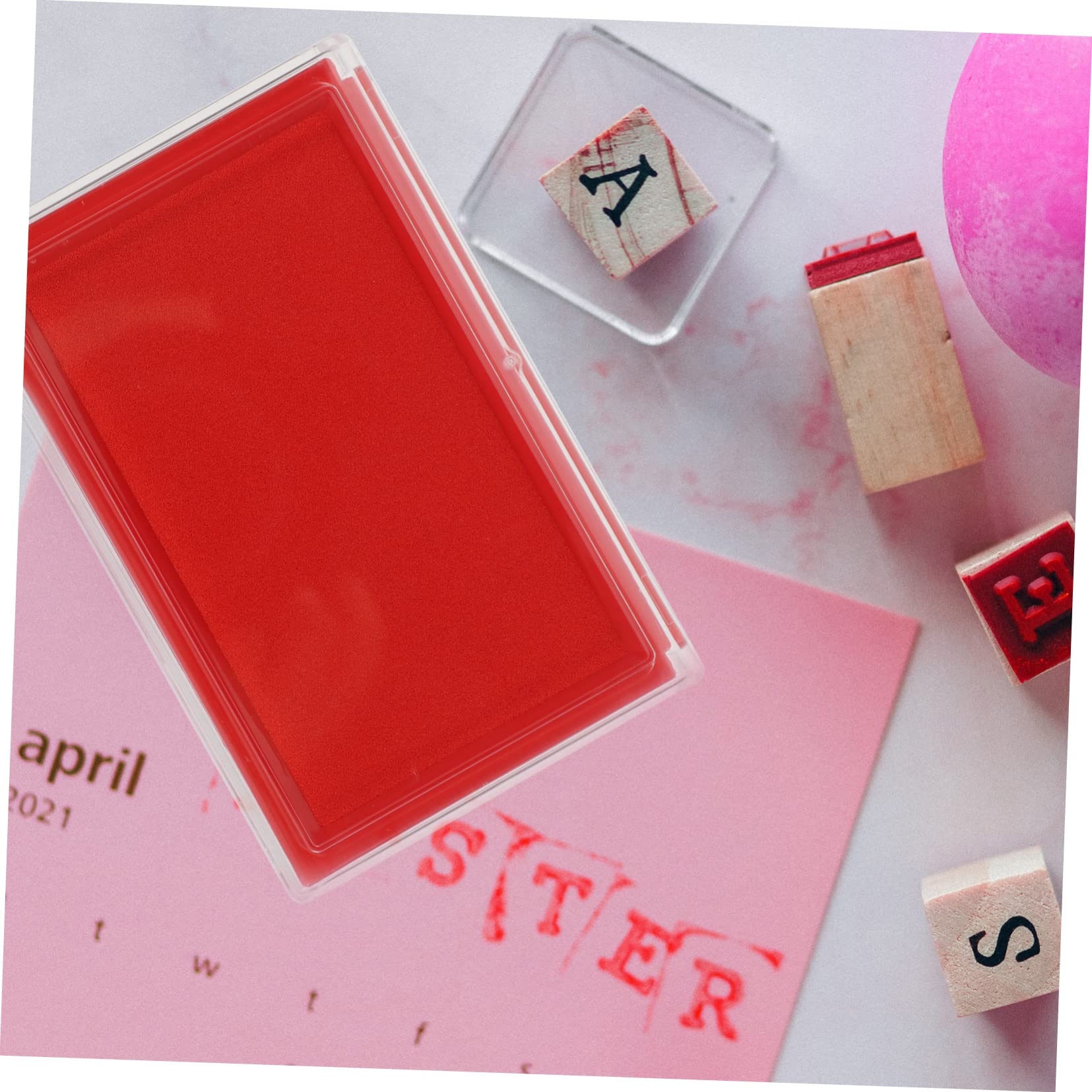NUOBESTY 3St Stempelkissen Kalligraphie malerei tintenpaste Briefmarken für chinesischer Kalligraphiestempel Kalligraphie-Tintenpaste Malutensilien Klares Maler-Tintenkissen Abs rot