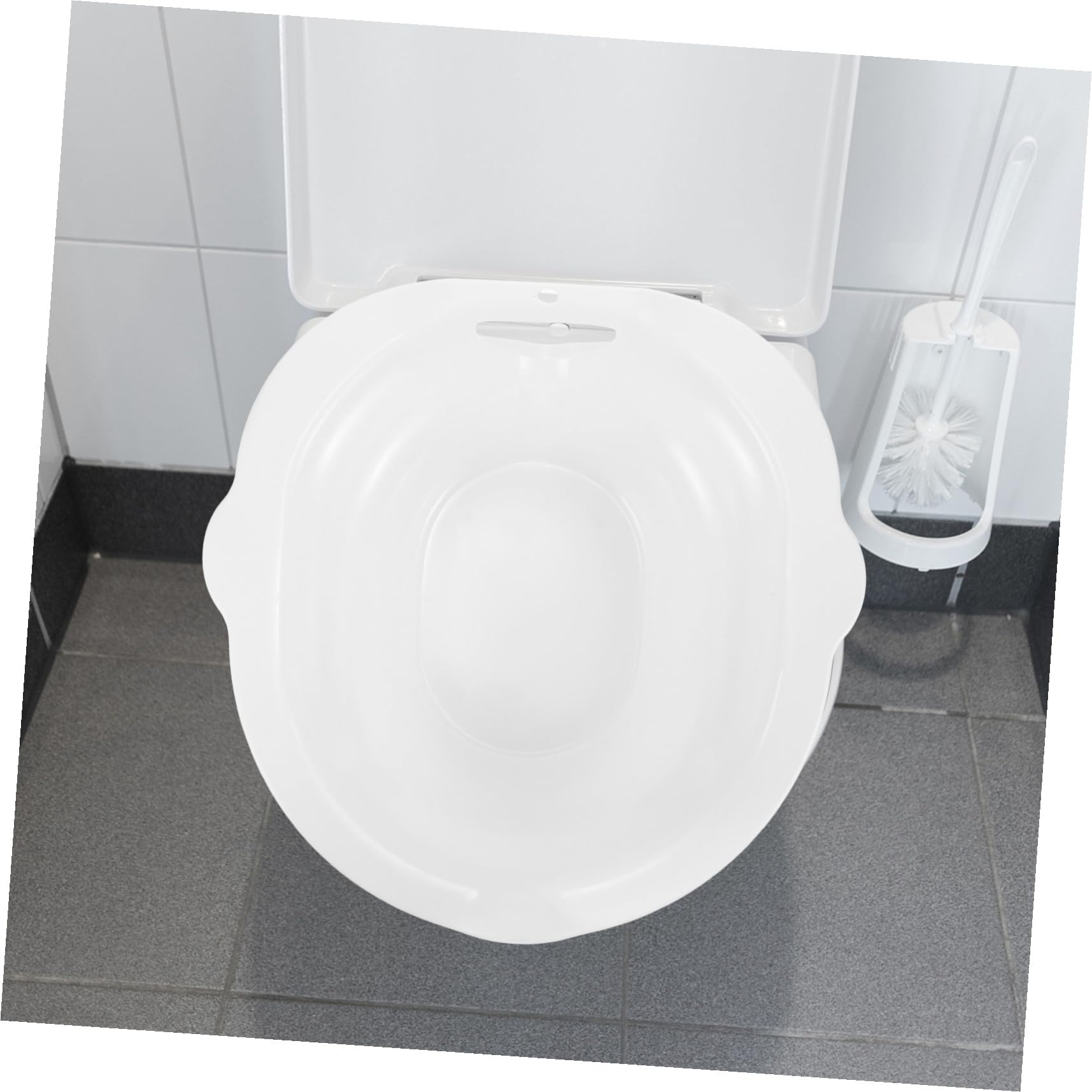 Baño de Asiento Plegable para Inodoro PP Blanco para Posparto