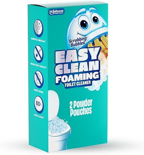 Scrubbing Bubbles Easy Clean Foaming Toilet Bowl Cleaner, Easy Drop In Powder Po