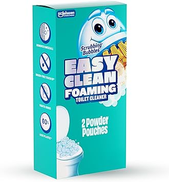 Scrubbing Bubbles Easy Clean Foaming Toilet Bowl Cleaner, Easy Drop In Powder Pouches, 100g 2 Pouches