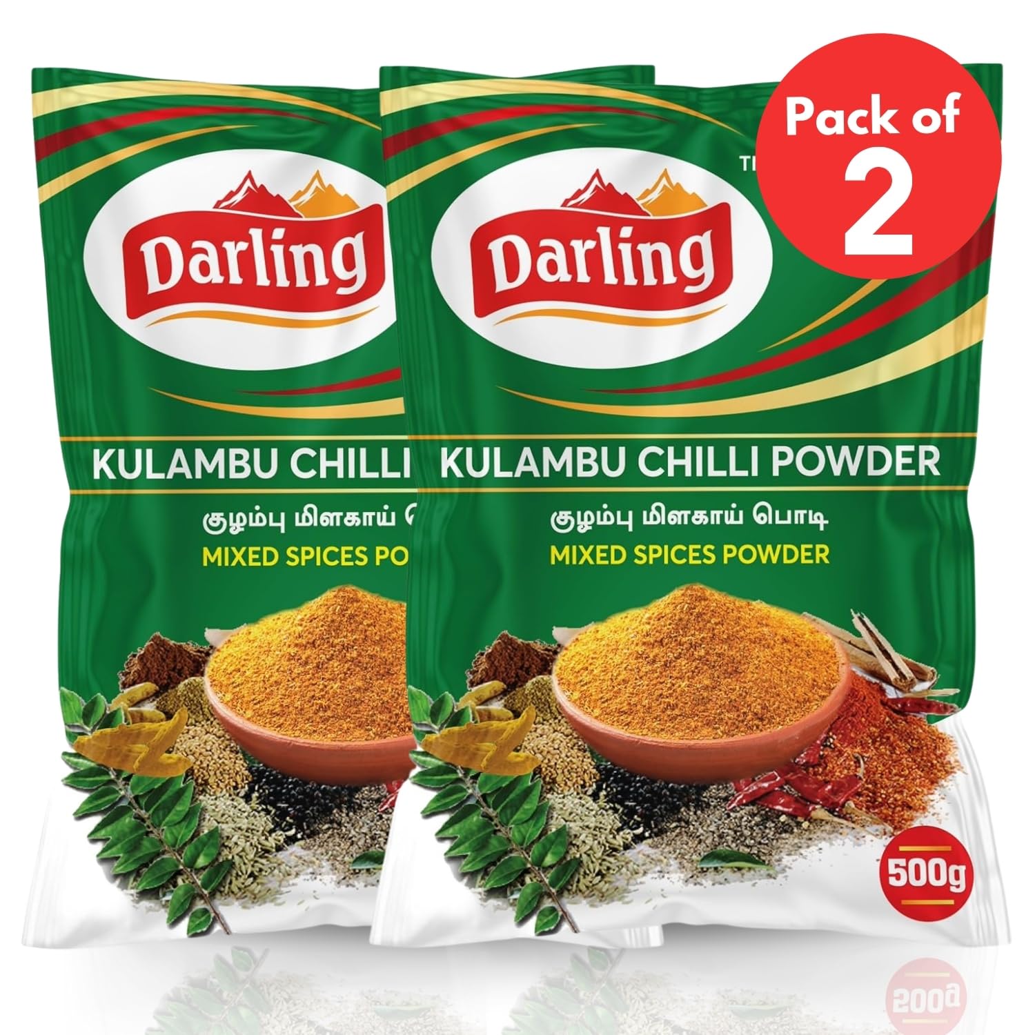 Darling Masala Kulambu Chilli Powder 1kg(Pack of 2, Each 500g)(No Added Preservatives | 100% Natural | Blended Spices | South Indian Special) (B0CF572FFN) Amazon Price History, Amazon Price Tracker