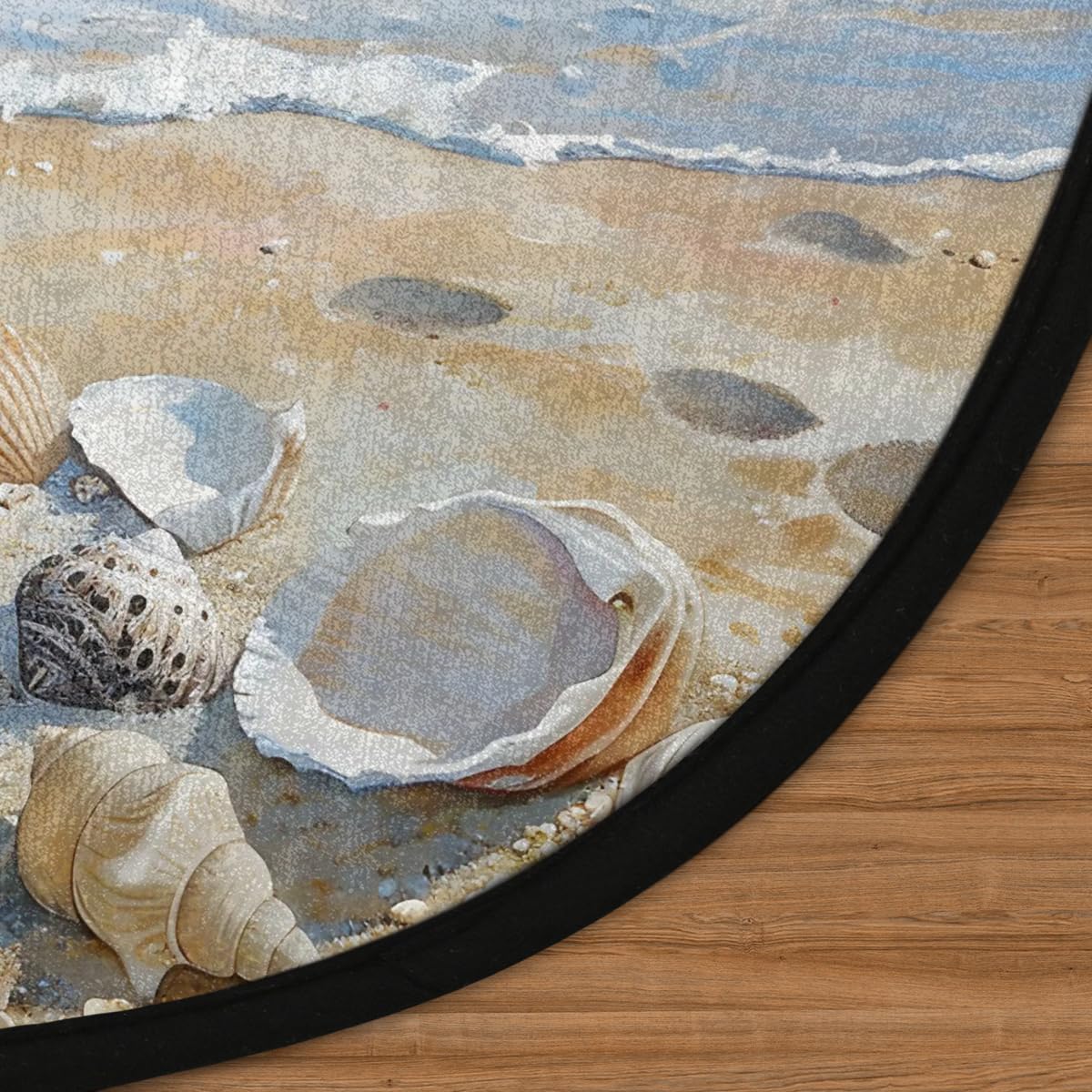 Amazon.com: Mintoprints Ocean Beach Shell Round Rug 3ft
