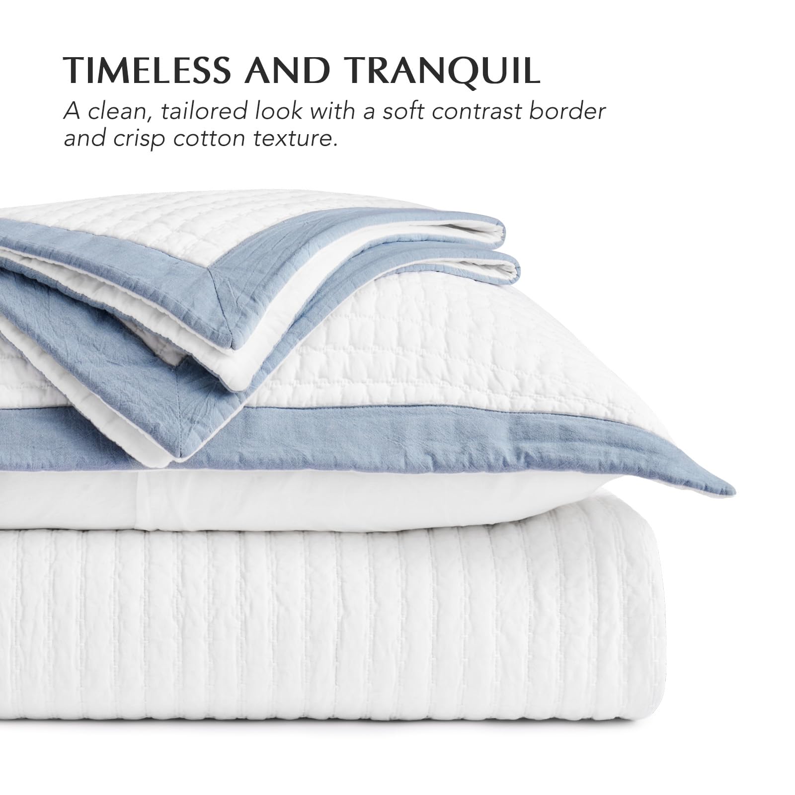 Snapklik.com : EVERGRACE Cotton Border Frame Tack-Stitch Quilt Bedding ...