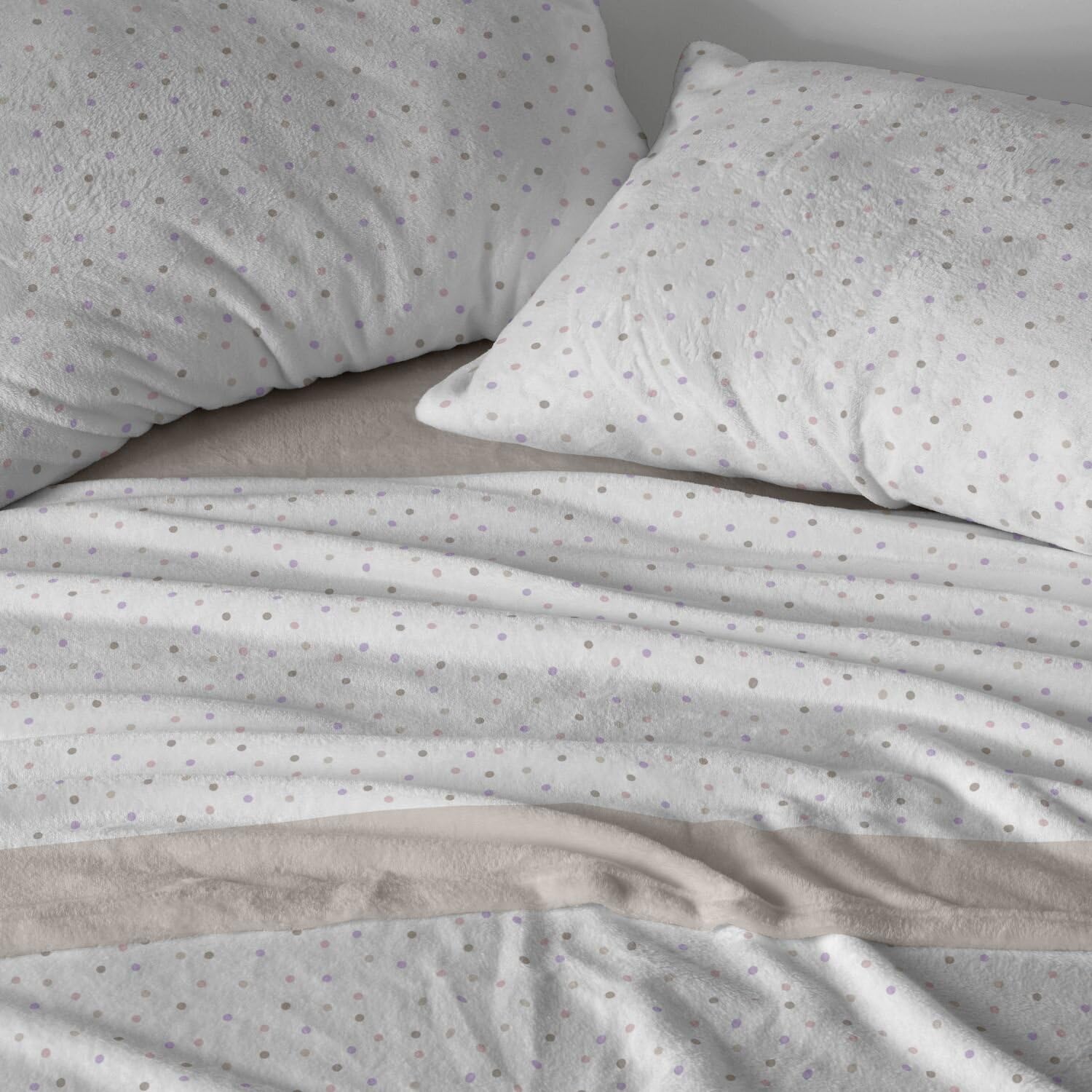 Burrito Blanco | Sábanas de Coralina | Cama de 150cm. (+Medidas Disponibles) | Diseño 989 | Color Arena (150x190/200cm.)