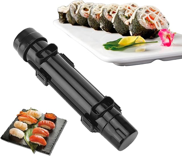LIBOOI Multifunctional Onigiri Mold DIY Homemade Cylinder Bazooka Sushi Making Kit Kitchen Tool Perfect Sushi- Home Sushi Maker - Perfect Sushi, Made Easy!