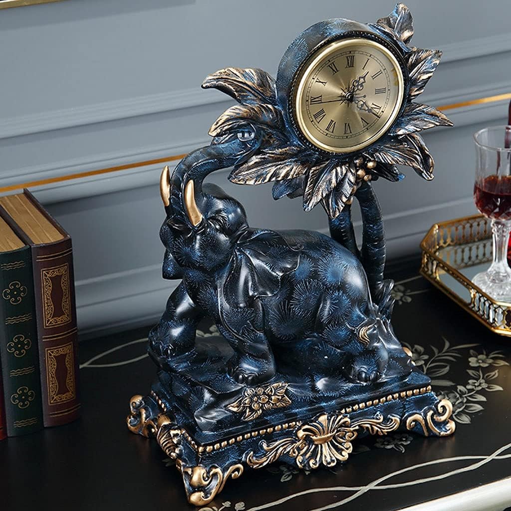 Clock Desk Clock Home Living Room Bedroom Decoration Creative Desktop Decoration Retro Desk Clock Table Clock (Color : B Size : 1) (B 2)