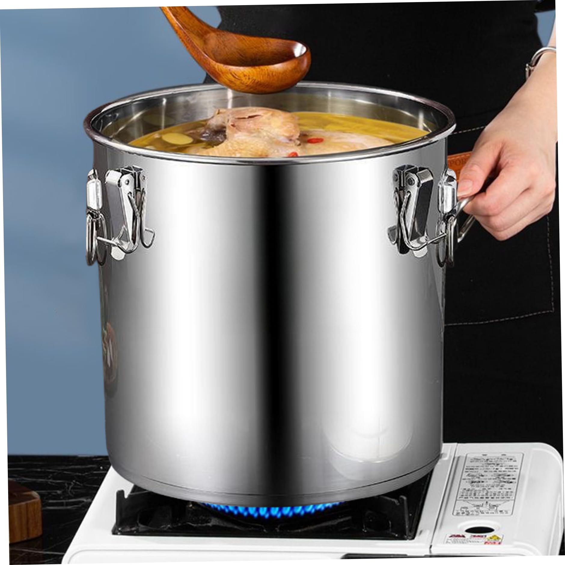 Bucket de Acero Inoxidable hermético, contenedores de Almacenamiento de Alimentos 6L con Tapa hermética, frascos de Almacenamiento para arroz, harina y Cereales