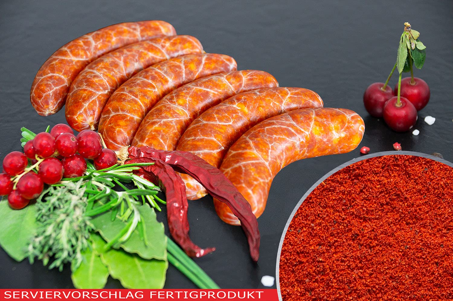 Salsiccia Rosso Bratwurst Gewürzzubereitung, Original rote, italienisches Bratwurst - Gewürz. 3 XL Beutel je 1500g (4,5 KG).