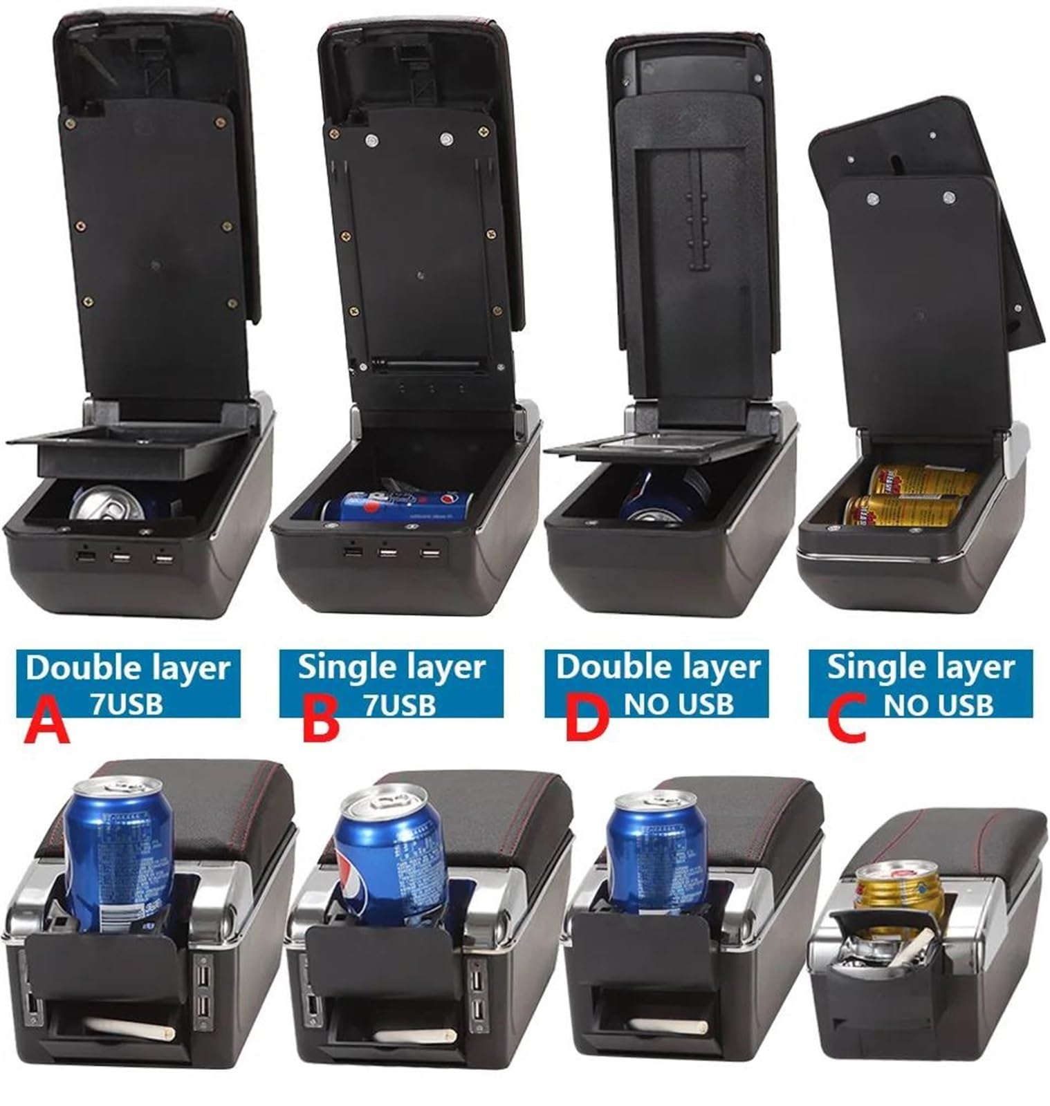 Armleuning Organizer Opbergbox Voor Skoda Voor Fabia 3 Armsteun Voor Skoda Voor Fabia III Combi Auto Armsteun Doos Retrofit Onderdelen Opbergdoos Auto Accessorie 2015-2020 Middenconsole Opbergdoos (K