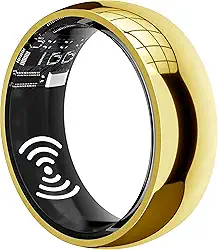 2025, Anel Inteligente, Monitor De Saúde Para Familiares, Frequência Cardíaca, Sono E Fitness, Prata, Preto, Dourado, Resistente À Água Ip68 (Dourado, 12)