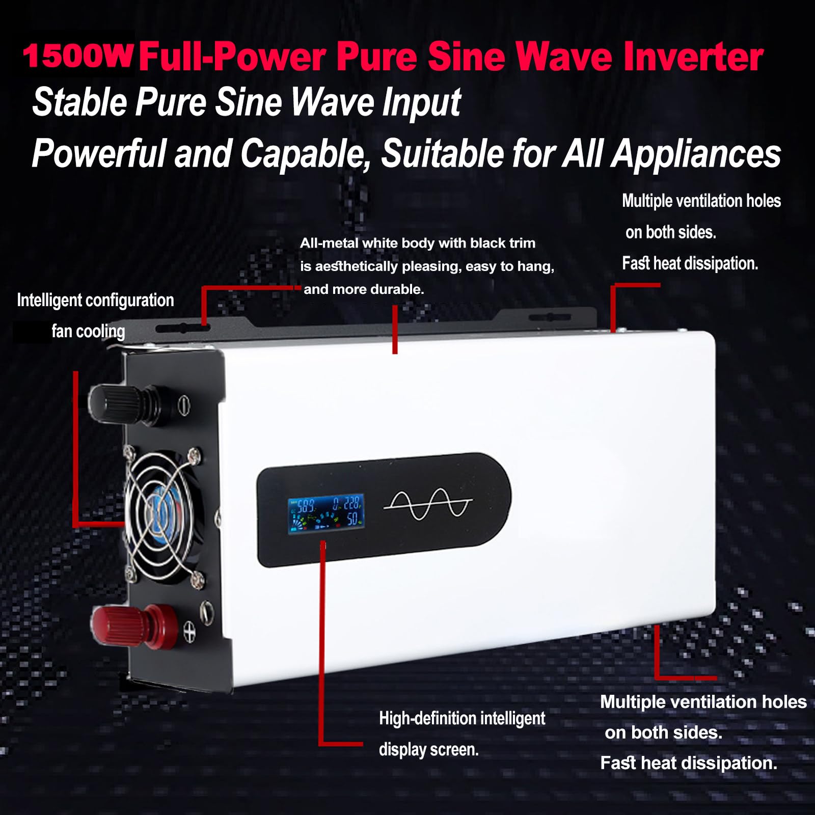 Przetwornica Sinusoidalna 72V DC AC 1500W-110V