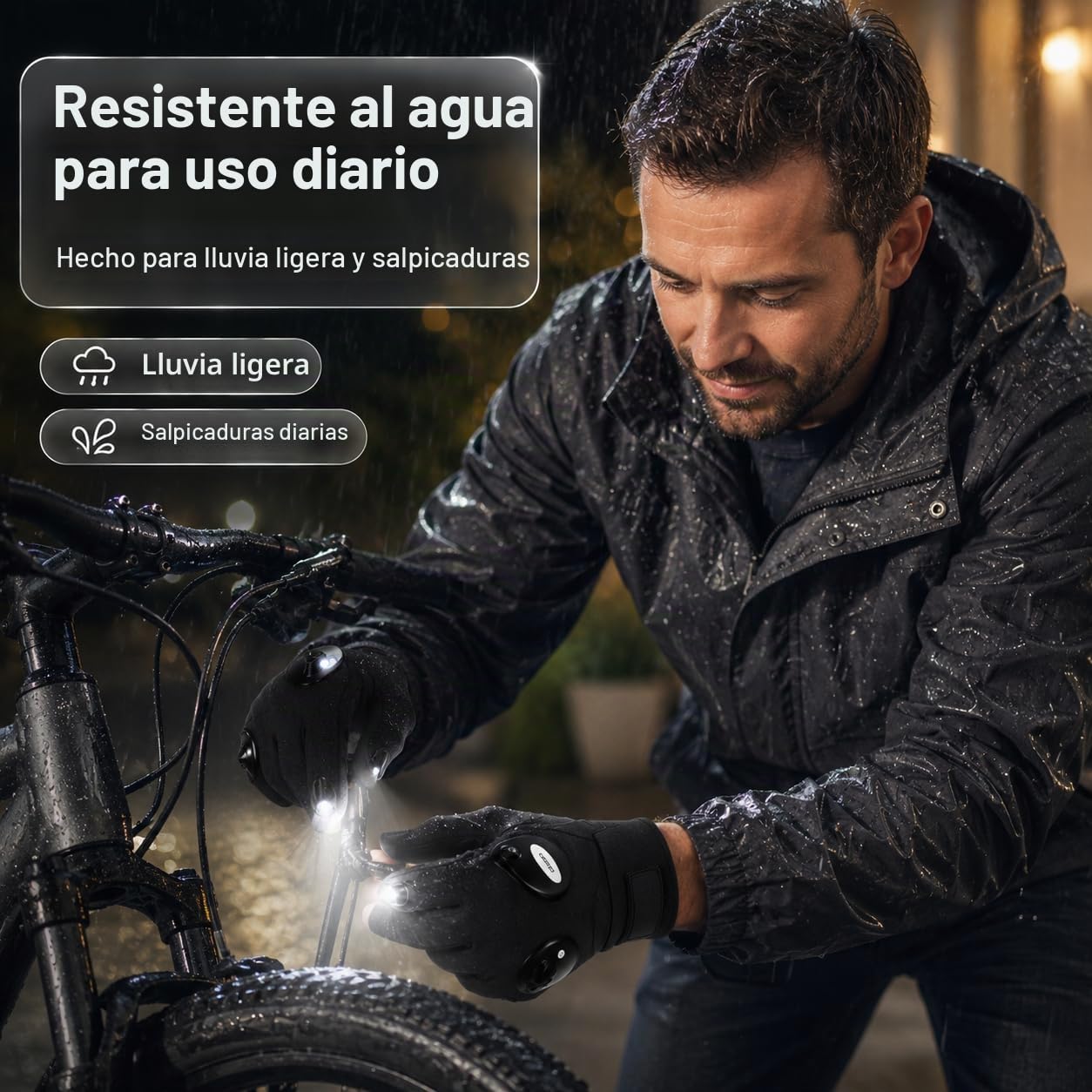 Mylivell Guantes Linterna LED, Regalos Originales para Hombre Manitas, Papá, Bricolaje, Pesca Nocturna, Reparación de Coches, Camping, Caza, Herramienta Luminosa Manos Libres