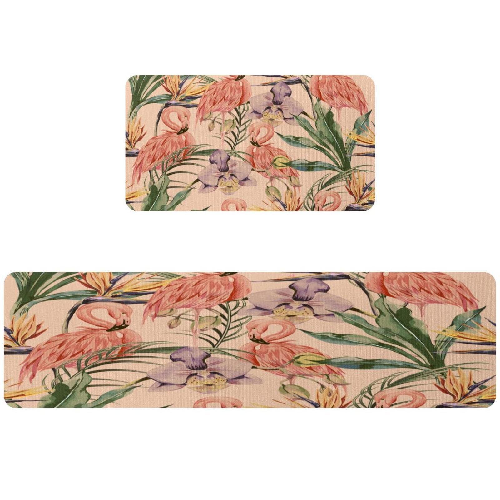 Tapis de cuisine lavable et absorbant avec dossier antid&eacute;rapant jungle