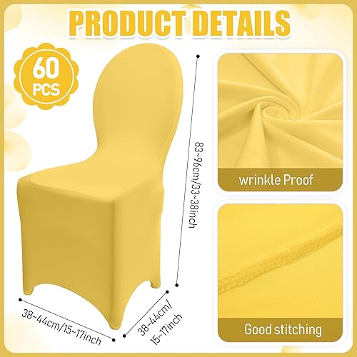 Miniatura 2 de 60 fundas para sillas de boda, fundas de elastano para sillas, fundas de poliéster y elastano, plegables para bodas, banquetes, celebraciones,