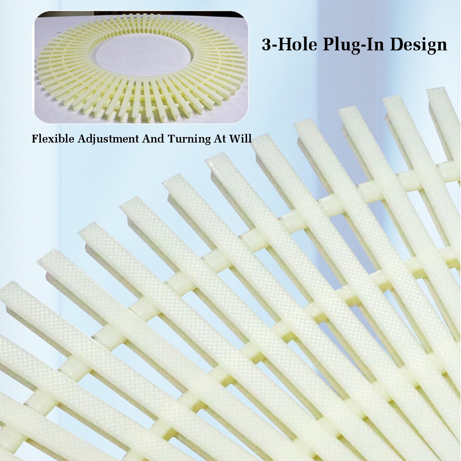 Rejilla de desagüe para Piscinas, Alfombrilla de canaleta de plástico ABS Duradera, Rejilla de desagüe empalmable para Interiores/Exteriores, 20x100 cm, Juego de 6 para una gestión eficiente