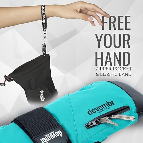 Miniatura 7 de Devembr - Manoplas de esquí impermeables, guantes de snowboard con muñequeras, 5 colores disponibles, SML