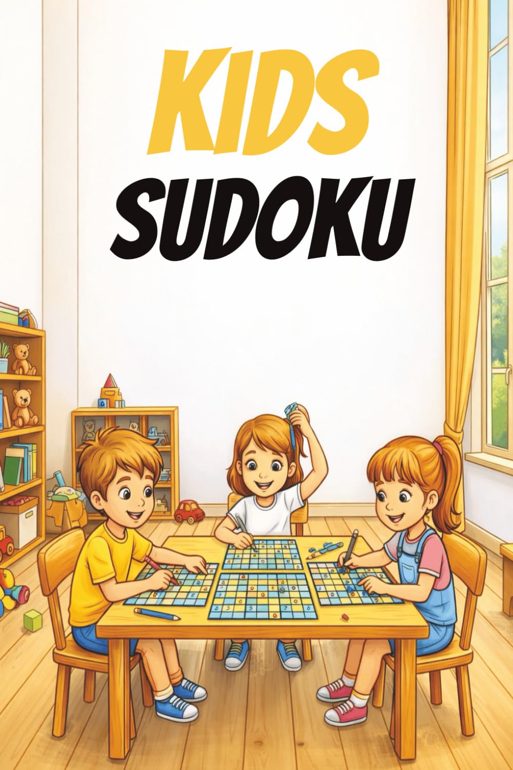 KIDS SUDOKU: KIDS SUDOKU|| Help Calm the Mind, Relax, and Focus | 6x9 inches, 110 Pages | 50+ Puzzles | Solutions Included