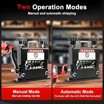 Wire Stripper Machine, Manual Cable Stripper Machine with Half-Wrapped Baffle & Top Handle, 0.5-17mm Copper Cable Stripping Tool, Can Strip Twisted Pair Network Cable, Electric Wire Stripper Tool