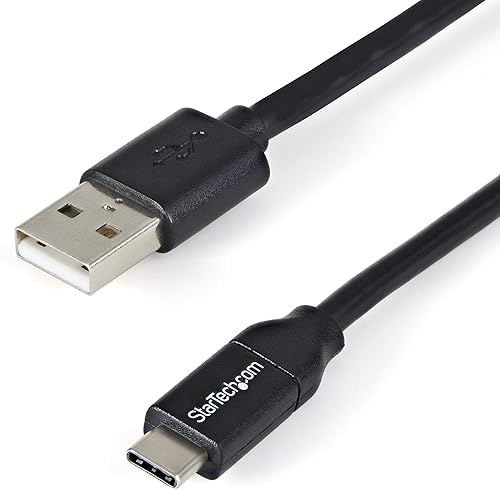 Miniatura 5 de StarTech.com, cable de USB C 0.5 m a USB A, MM, USB 2.0. Cable para cargador USB C. USB 2.0 tipo C a cable tipo A. USB A a C, Negro 6 ft