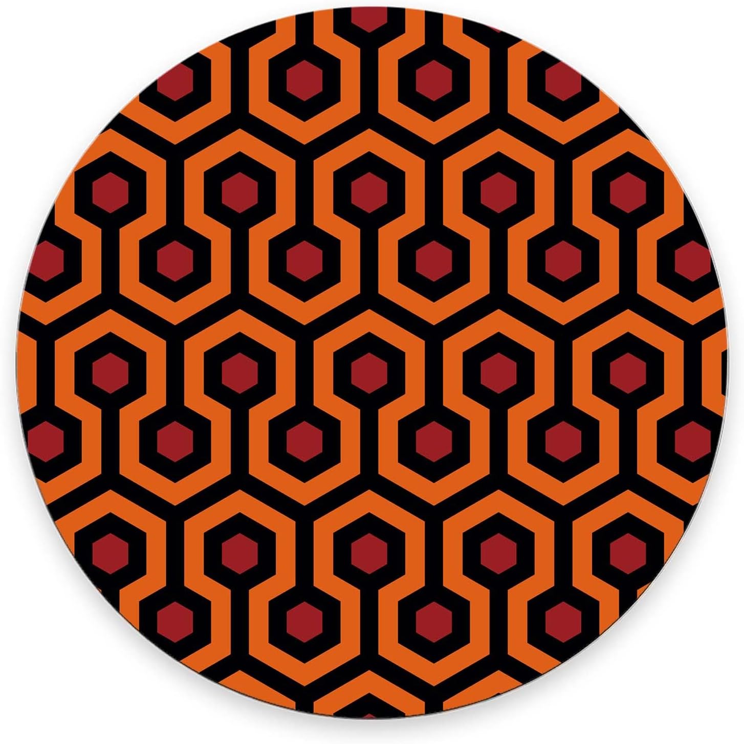 Round Mouse Pad, The Shining Carpet Pattern Customized Premium-Textured Mouse Mat,Washable Mousepads with Cloth, Non-Slip Rubber Base Small Mousepad, 7.9×7.9×0.12 inches