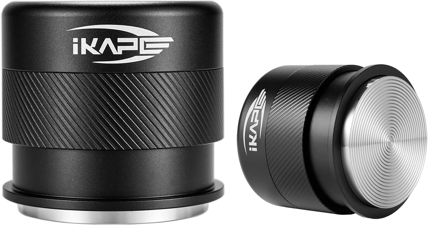 IKAPE Coffee Products, 51MM Espresso Tamper, Premium Barista Coffee Calibrated Tamper with Spring Loaded, 100% Stainless Steel Tamper Compatible with All 51MM Bottomless Portafilter (Black)