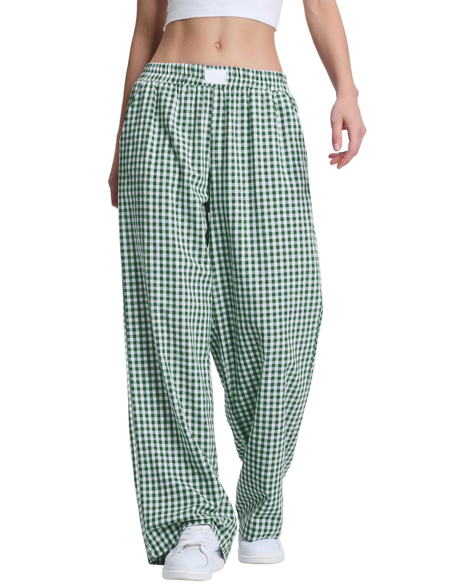 Rapbin Pantalones de pijama para mujer, ropa de dormir de algodón suave, casual, para verano, 2025, con bolsillos, ropa de dormir