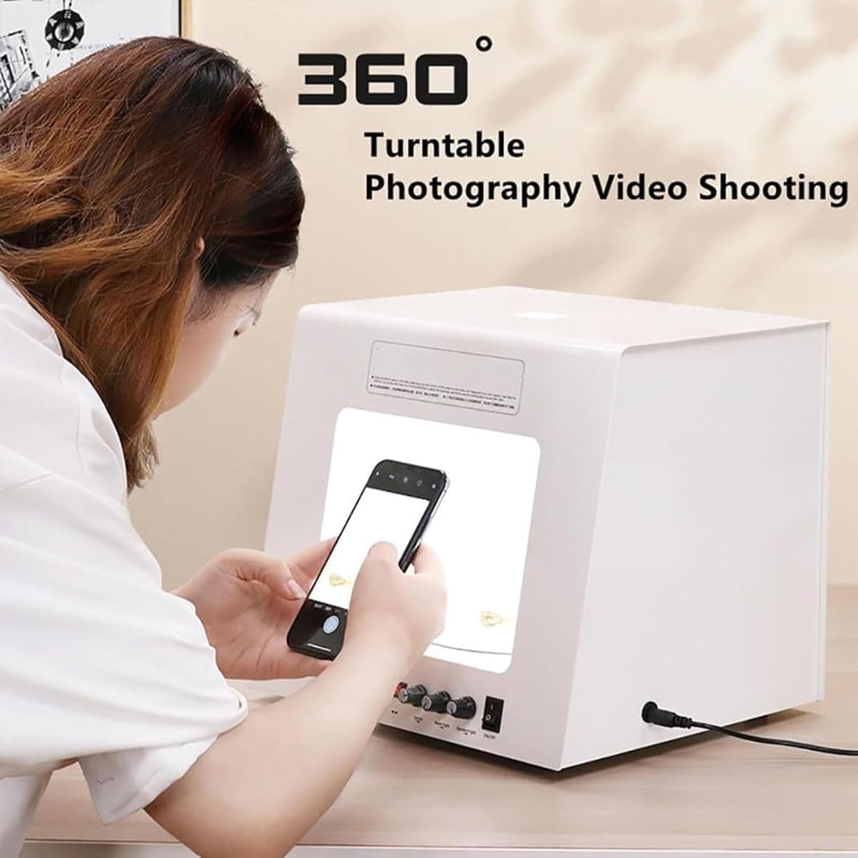 Tenda portatile di fotografia della scatola leggera della foto con Softbox di Dimmable LED della piattaforma girevole per la piccola fotografia del prodotto