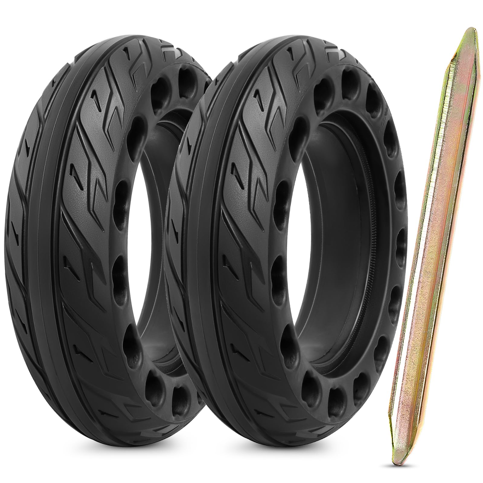 2Pcs 200x50 Solid Tire, 8 Inches Electric Scooter Wheels Solid Tire Front or Rear Replacement Rubber Tires Compatible with 200 x 50 Electric Scooter Tires（P-T006）