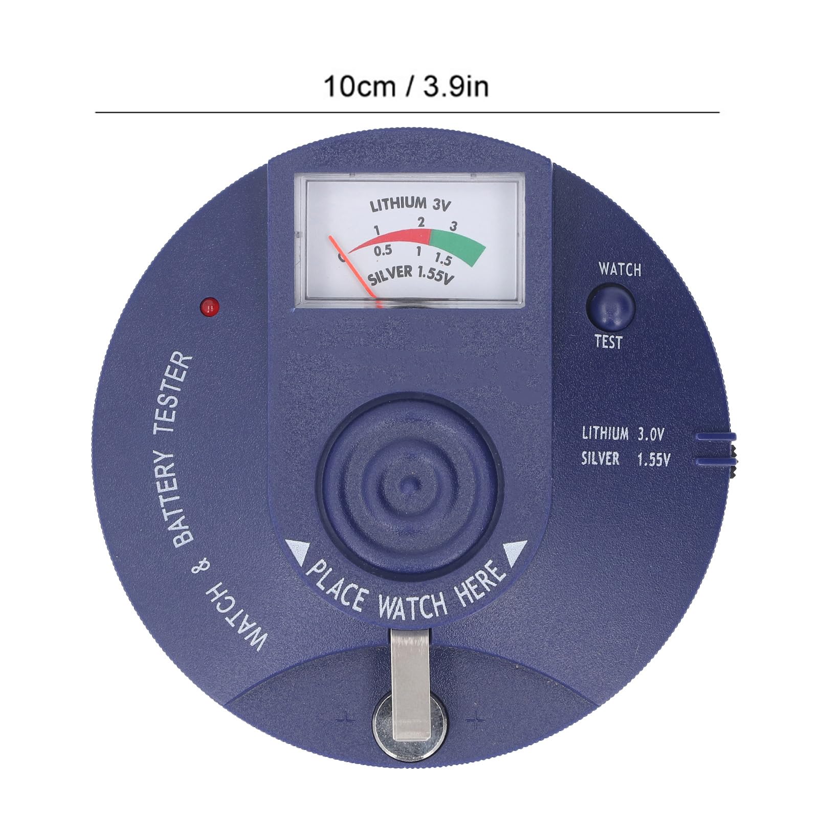 Testatore di batterie per orologi da polso e pile a bottone – Analizzatore portatile per batterie da,5 V e 3 V con rilevamento quarzo e test impulsi integrato