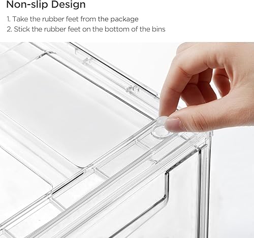 Miniatura 3 de HBlife Paquete de 1 organizador de maquillaje, cajones apilables, organizador de acrílico transparente, organizador de baño, contenedores de