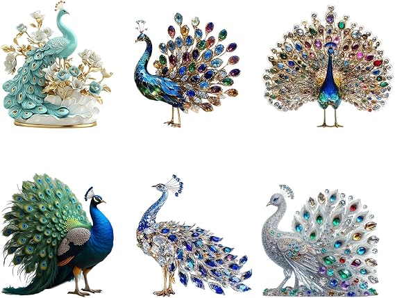Acrylic Peacock Figurine Sculpture Animal Statue Decorative Decoration Living Room Bedroom Home Decor Peacock Statue