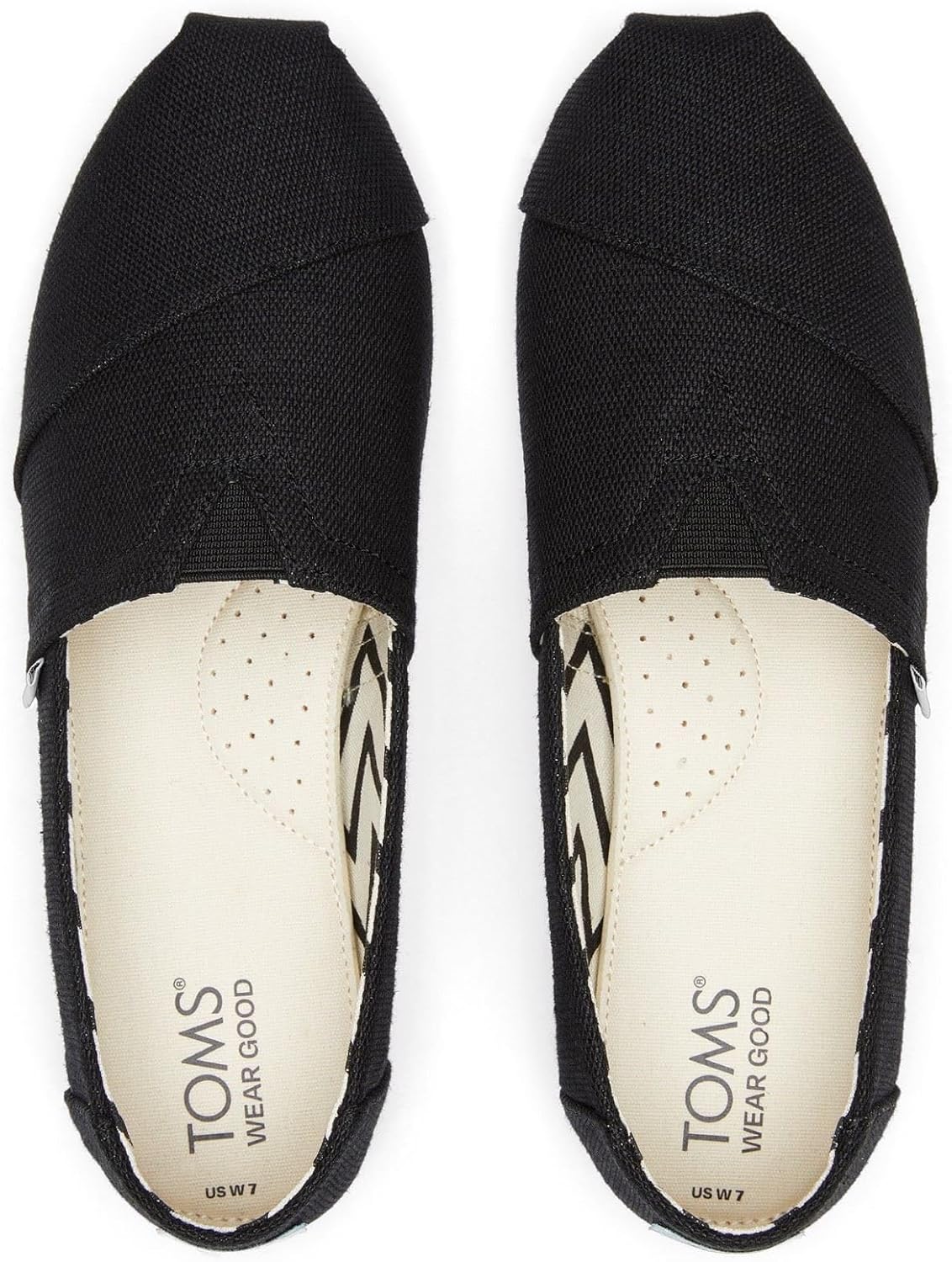 Toms Womens Classic Alpargata with Heritage Canvas Black/Black 6 Medium - Image 5