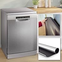 Vista 1 de Stainless Steel Dishwasher Magnet Cover (23" x 28" Sheet) magnetic dishwasher cover panel Refrigerator Appliance Covers, Black Appliances Decorate