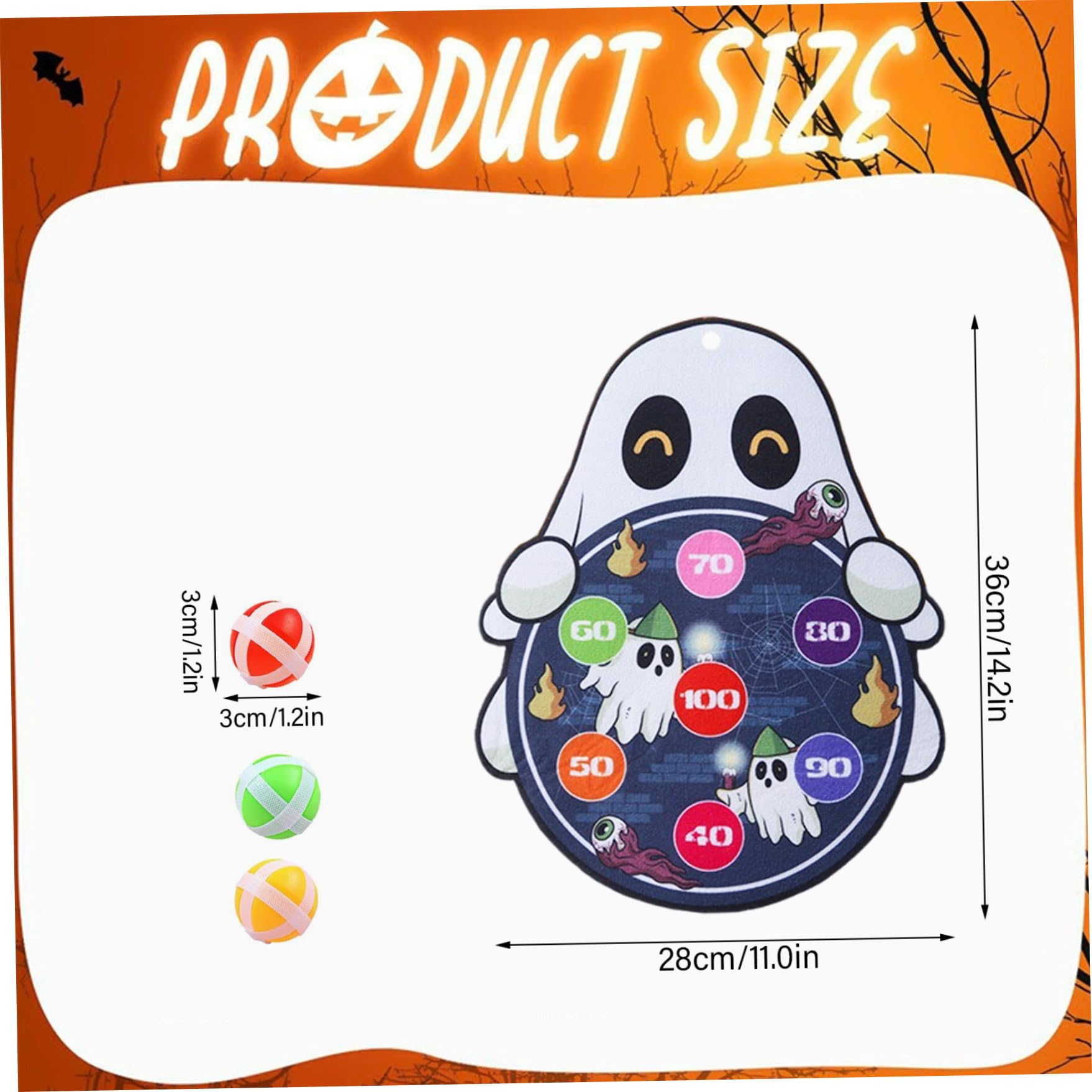 Halloween Games Halloween Party Games Pliable Spider Darts Board Avec 3 Halloween Prizes