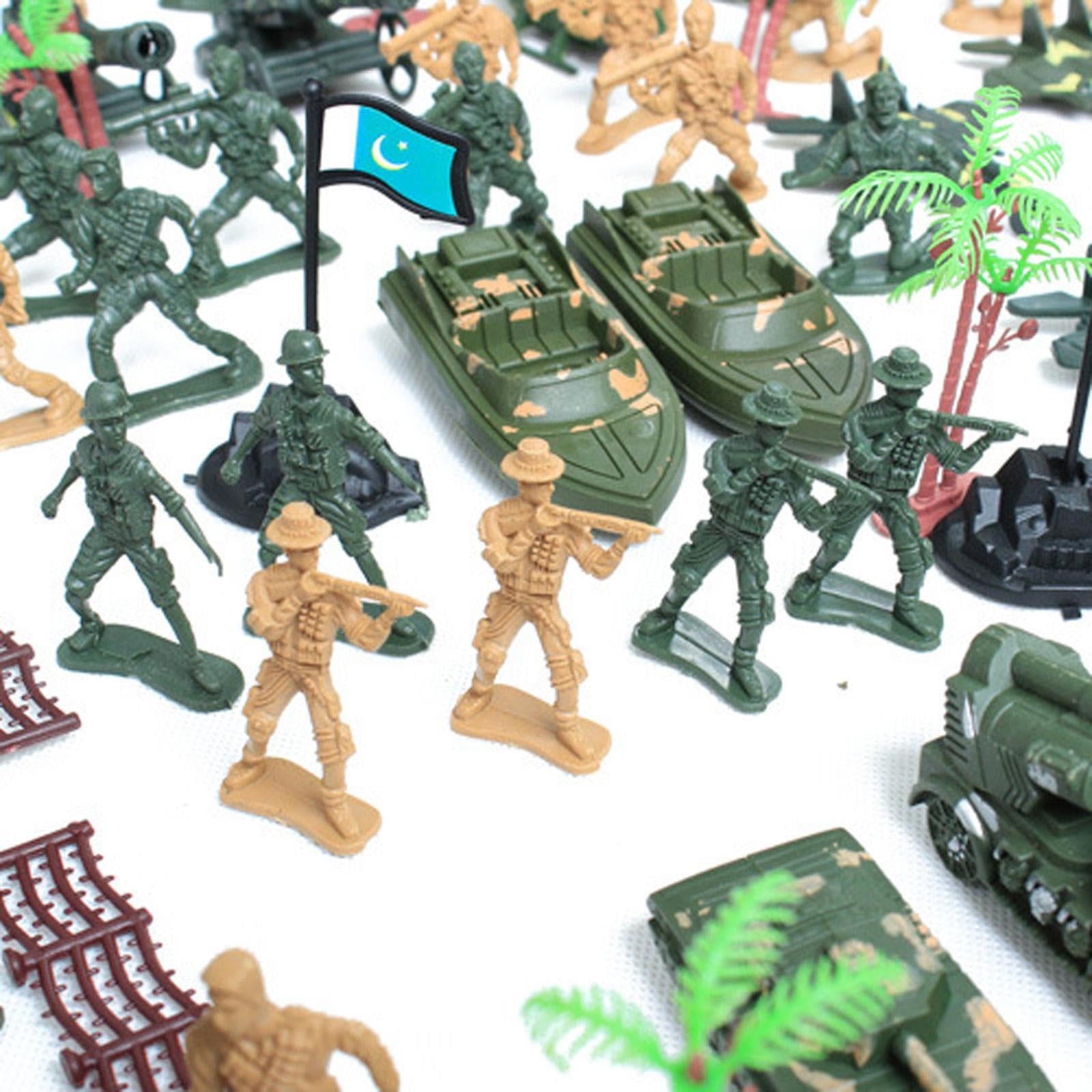 Juego de Tanques, Accesorios y Figuras de Soldados para un Entretenimiento sin Fin. Incluye Tanques, Aviones, Figuras de Soldados, Juguetes de