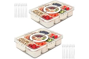 Snackle Box Container- Divided Food Storage with Lid