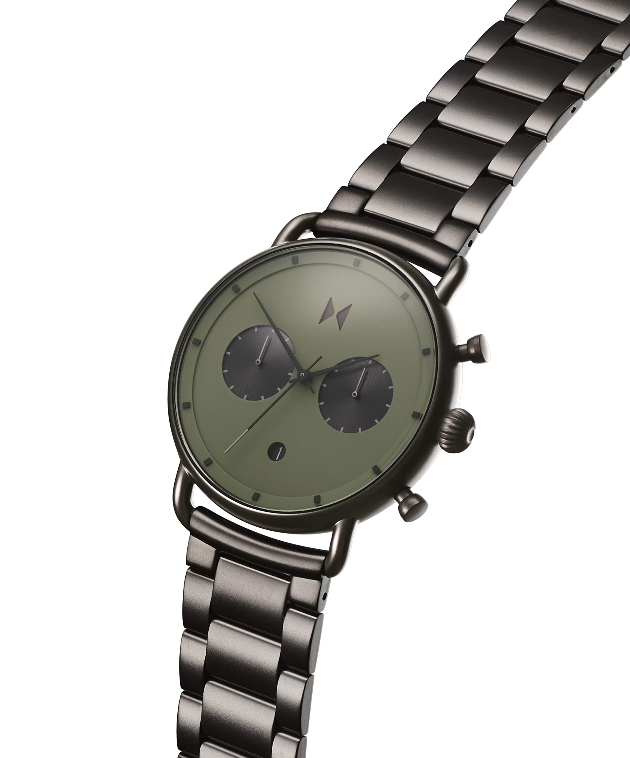 MVMT Blacktop Herren Chronograph Uhr mit Edelstahl und Lederarmband