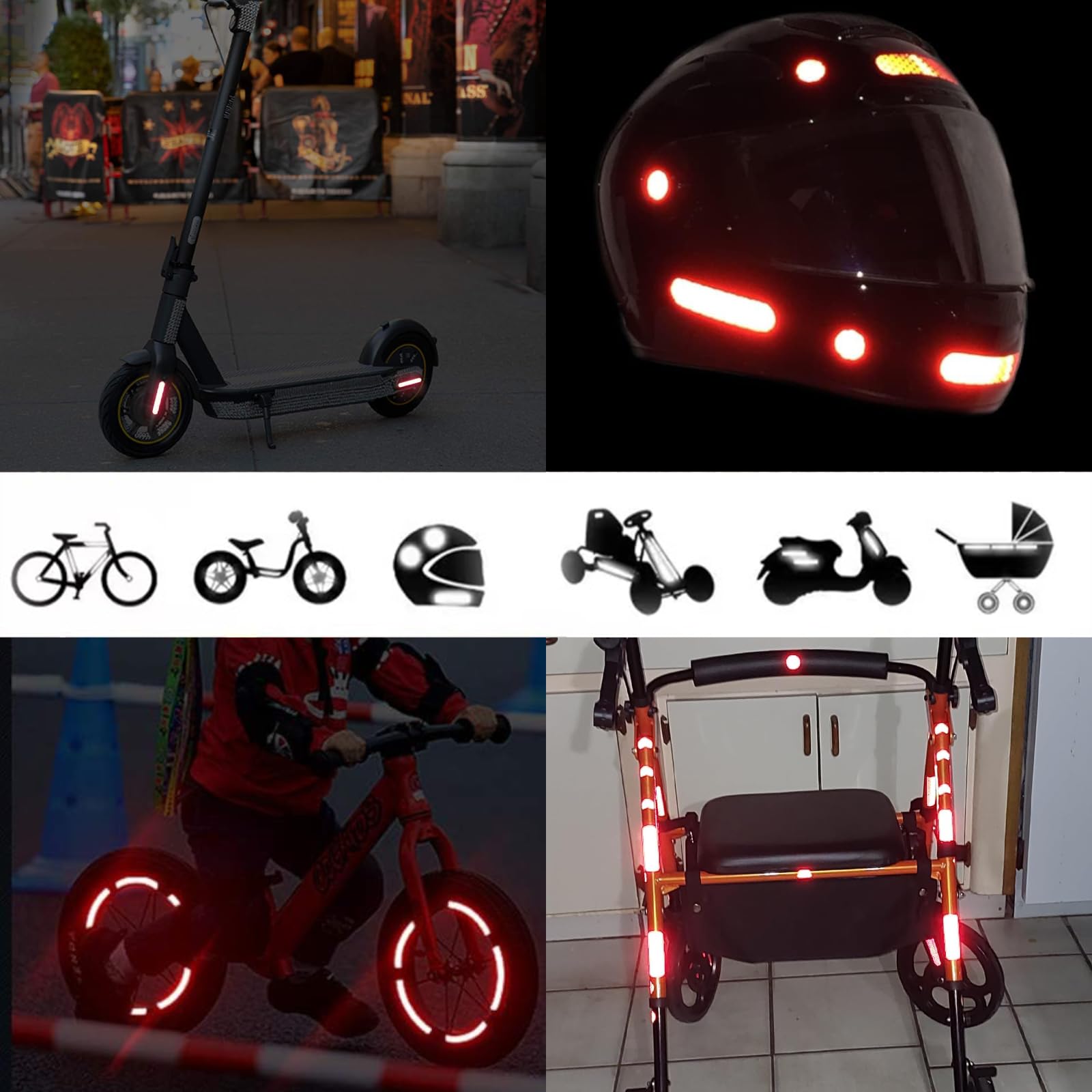 WOLMIK 62 stuks reflecterende stickers, set met meerdere vormen