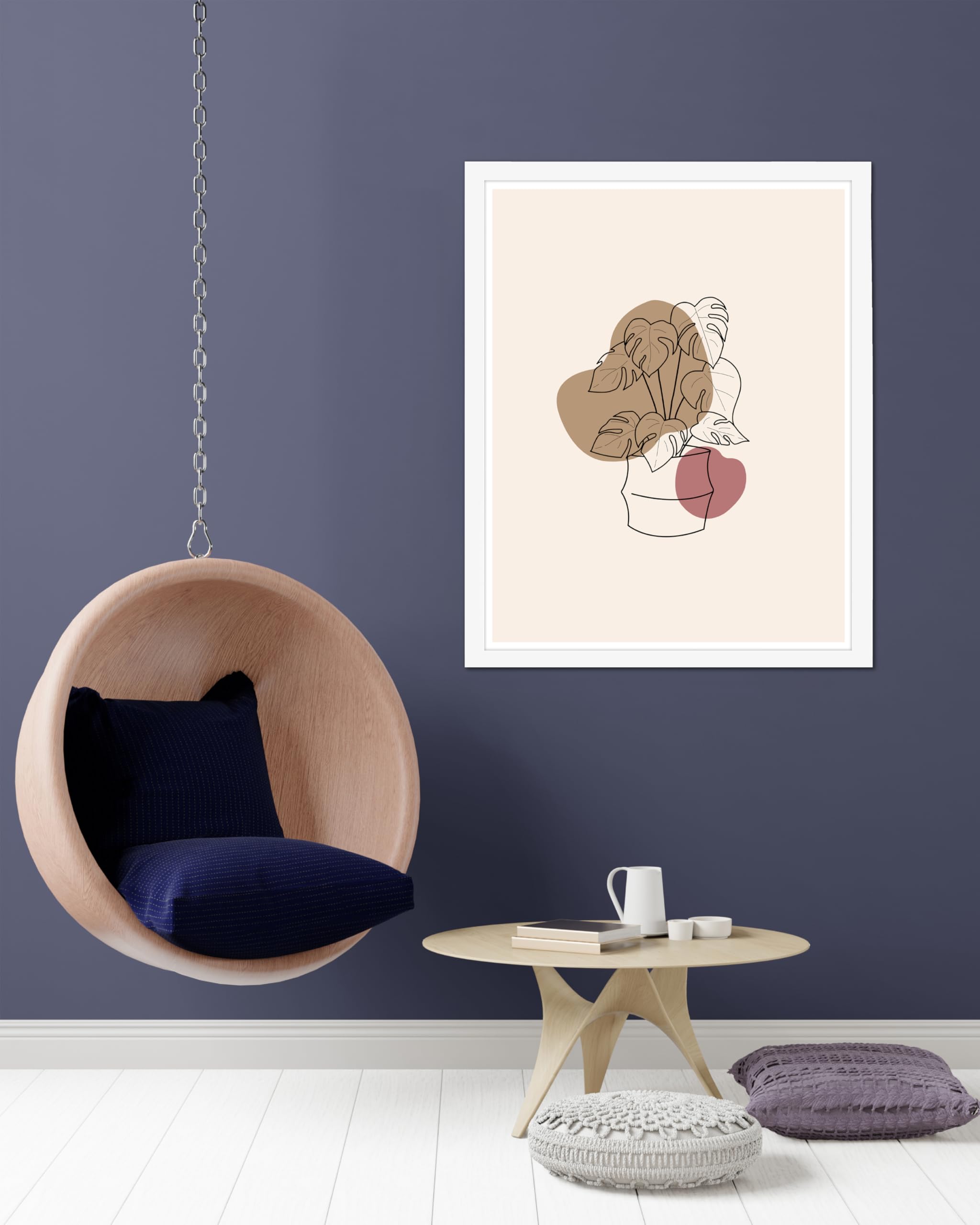 Close Up Cornice per poster | decorazione in legno bianco – bianco | in MDF, con parete posteriore e vetro PVC infrangibile | larghezza profilo 40 mm | per poster, stampe artistiche, collage ecc. |