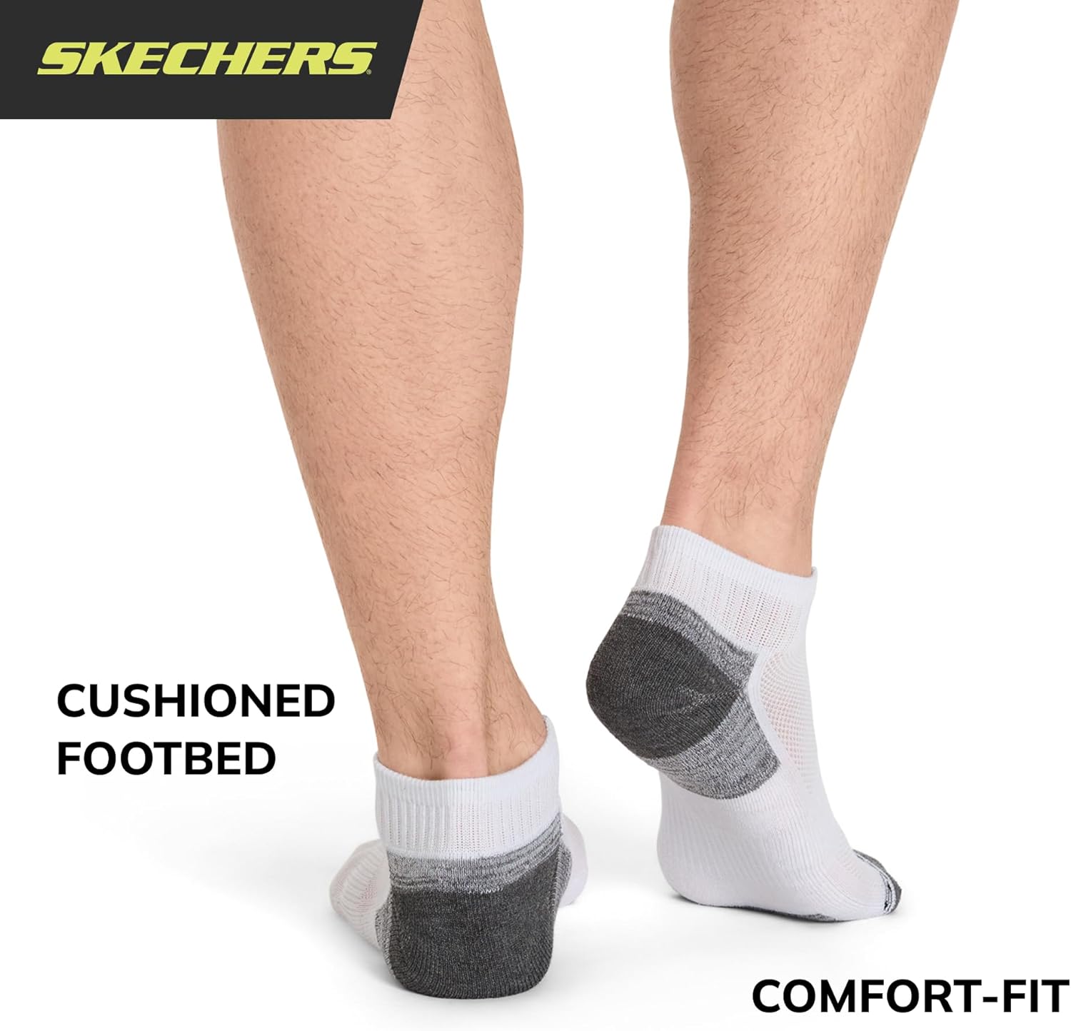 Skechers Men's 6 Pack Quarter Crew Socks - Image 4