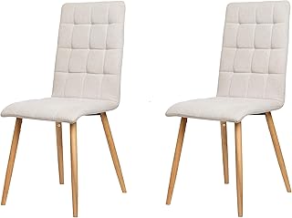 La Silla Española Guadix Silla, Telas, Beige Arena, 43cm (Ancho) x 56cm (Fondo) x 94cm (Alto)