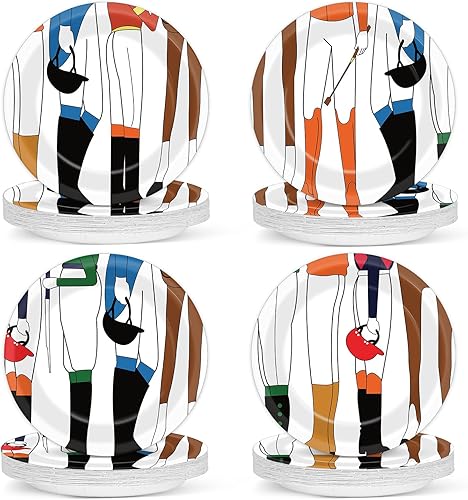 Miniatura 40 de CHUNNIN 48 Piezas Suministros de Fiesta Temática Retro de los 90 I Love The 90s - Platos Desechables de 7" Regreso a los 1990 Música para