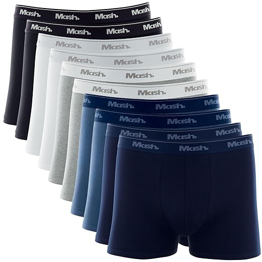Kit 10 Cuecas Boxer Mash Masculina Algodão Cotton Respirável