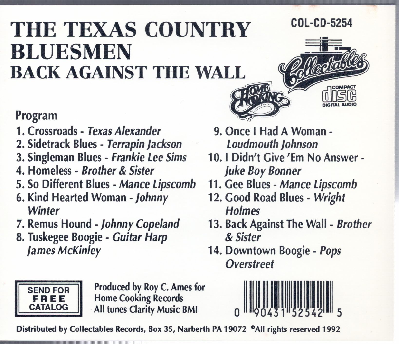 Texas Country Bluesmen-Back Against
