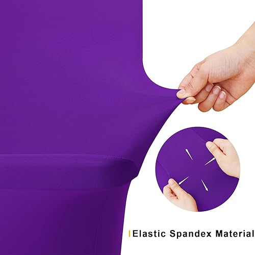 Miniatura 191 de Smiry Paquete de 2 manteles de elastano de 6 pies, elásticos ajustables, lavables y sin arrugas, rectangulares para mesa de patio, para exteriores,