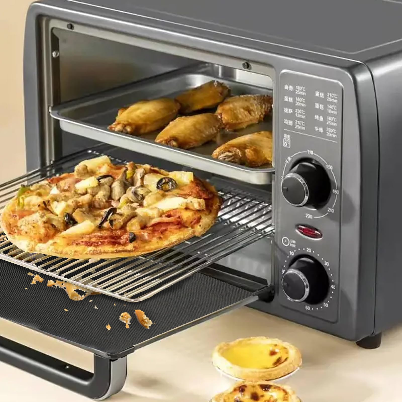 Griglie Per Barbecue Antiaderenti - Set Da 5 Pezzi, 40x33 Cm, Riutilizzabili Per Griglie A Carbone E Gas - Foto 4